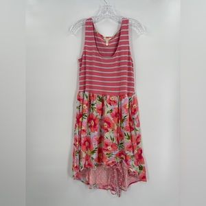 Matlilda Jane Floral Stripped High Low Dress Size Medium